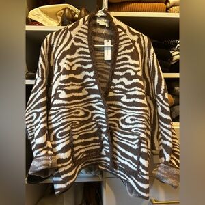 Anthropologie animal print 
Knit Cardigan